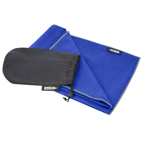 Serviette personnalisée à séchage rapide en PET recyclé Pieter Bleu process